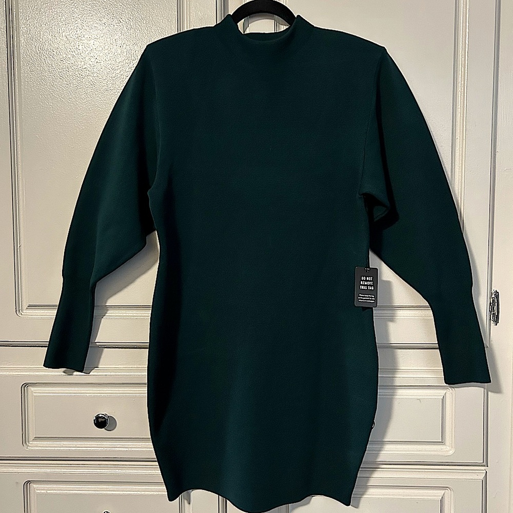 NWT Express Sweater-dress | Green | Stretchy | Medium